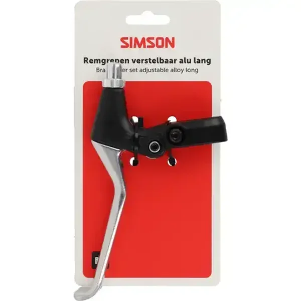 Simson remgreep set lang alu/zwart