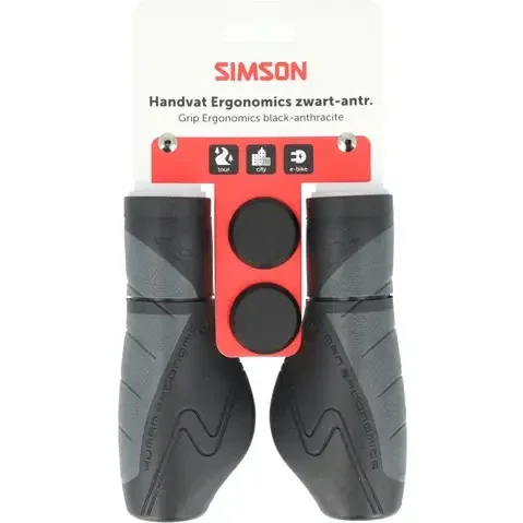 Simson handvatten Ergonomics zwart/antraciet
