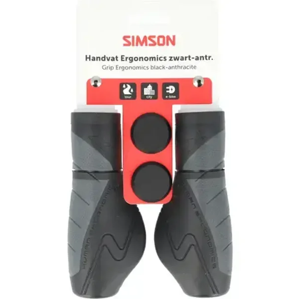 Simson handvatten Ergonomics zwart/antraciet