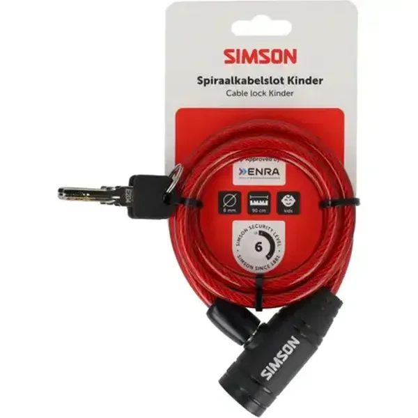 Simson kabelslot kinder 8x90