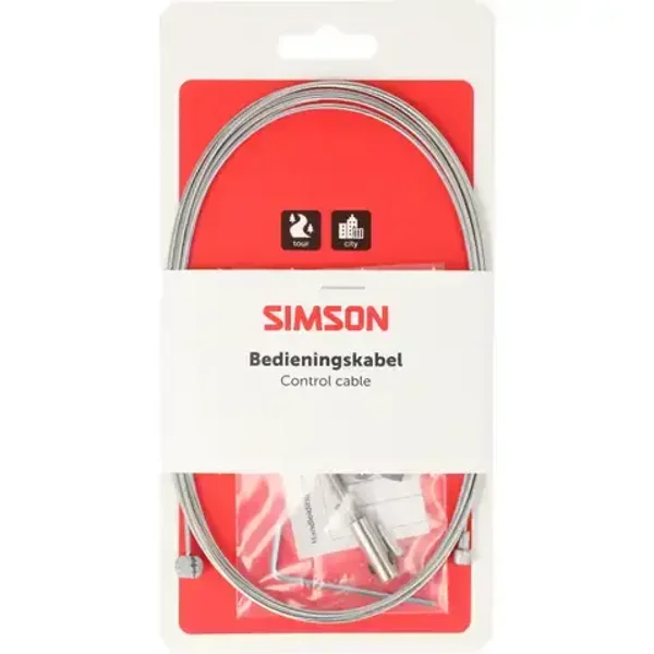 Simson rem binnenkabel rvs 2 nippels met inbus draadeind