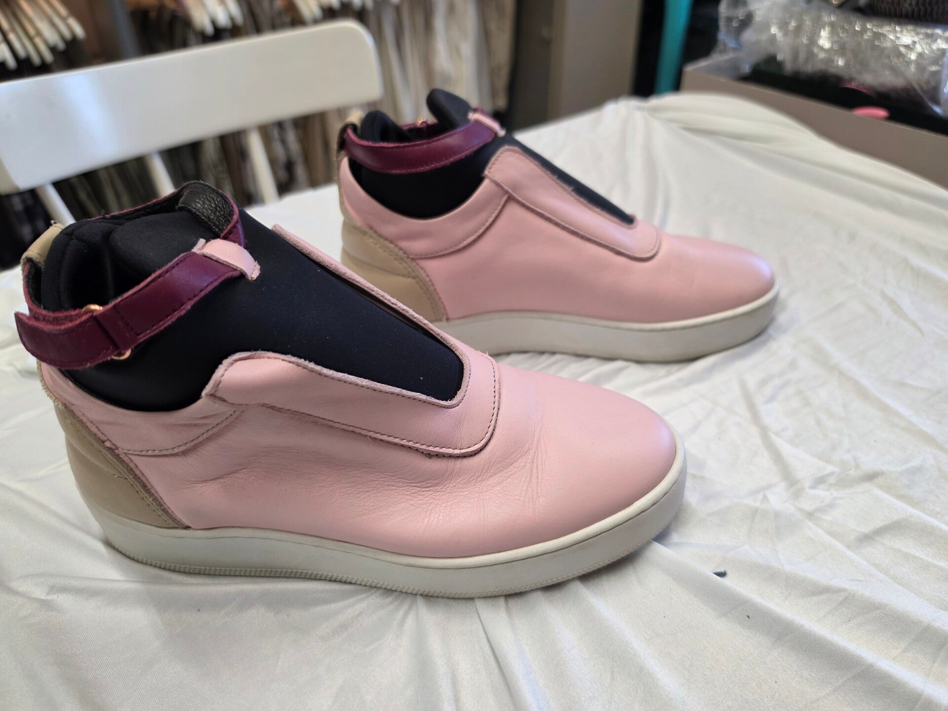 Filling pieces half hoog roze