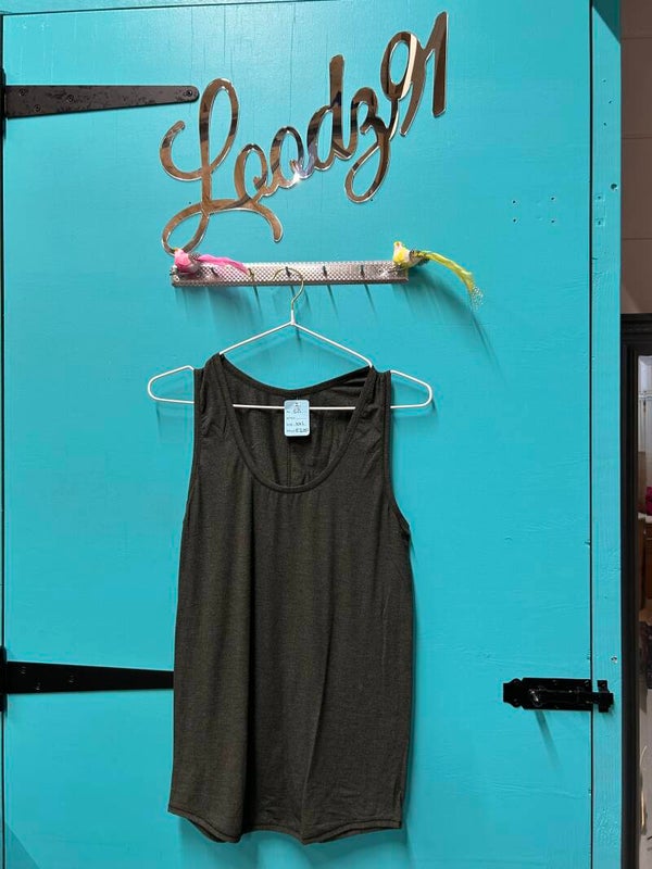 top Zwart twisted racerback