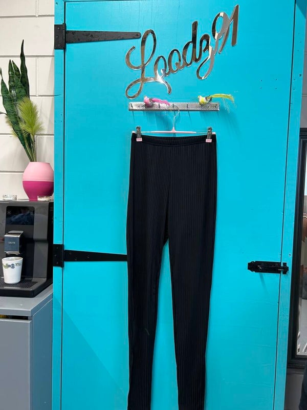 Legging ribstof met split