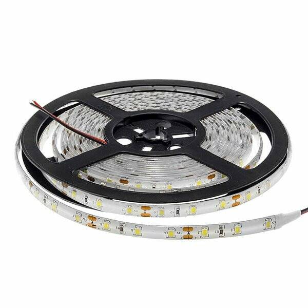 LED FLEXIBLE STRIP WATERPROOF 6500K, 12V DC, 120LEDS/M, 5M ROLL