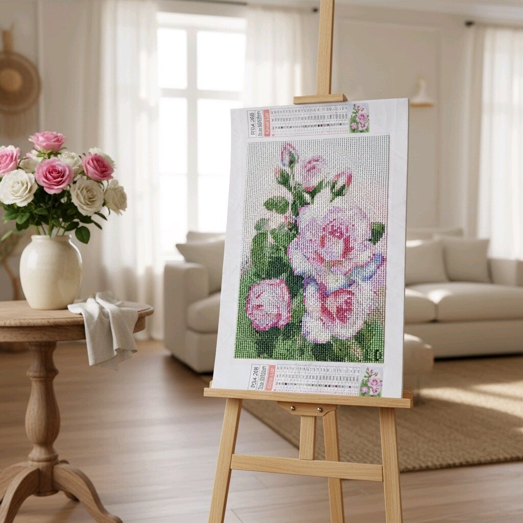 Roses, 30x40 cm, rond