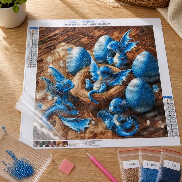 Kit Dragonneaux bleus dans leur nid
