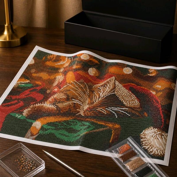 Kit Chat de Noël, 40x60 cm, rond