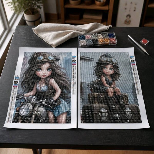 Kit en duopack Femmes n° 3, 30x40 cm, rond