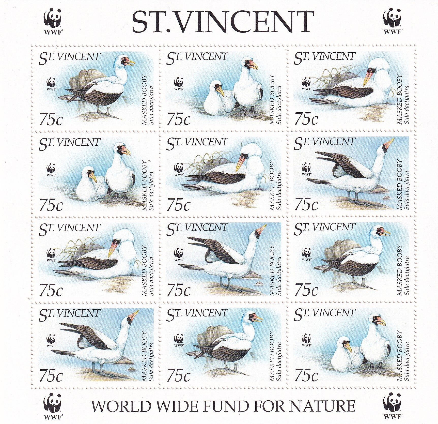 St Vincent - 1995 - WWF / Vogels - Postfris