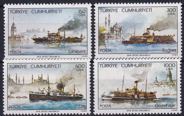 Turkije - 1989 - Schepen - Postfris