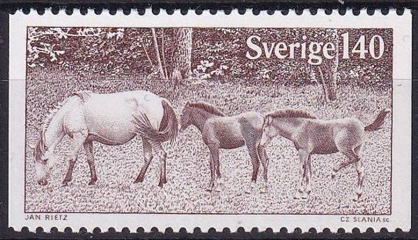 Zweden - 1977 - Paarden - Postfris