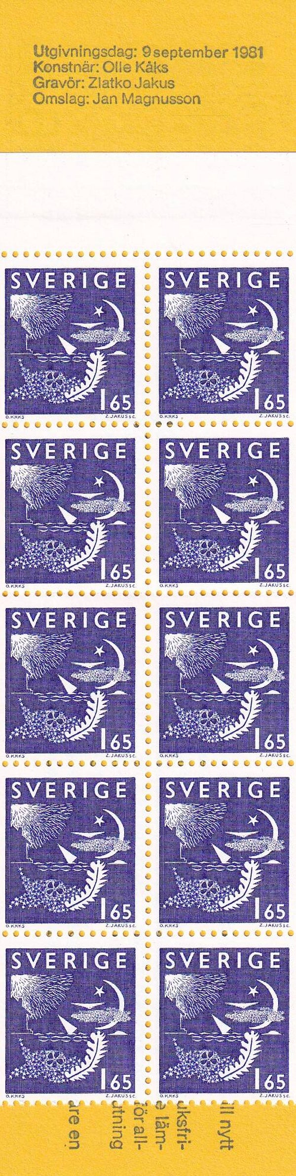 Zweden - 1981 - Dag en nacht - Boekje - Postfris