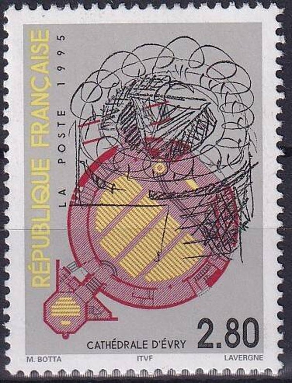 Frankrijk - 1995 - Evry kathedraal  - Postfris