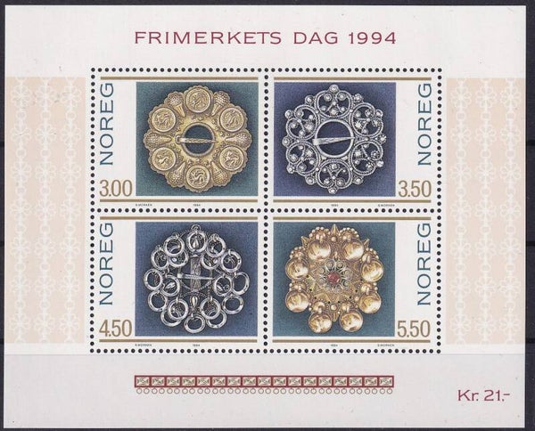 Noorwegen - 1994 - Postzegeldag - Postfris