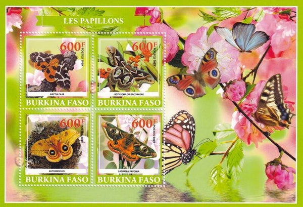 Burkina Faso - 2019 - Vlinders - Postfris