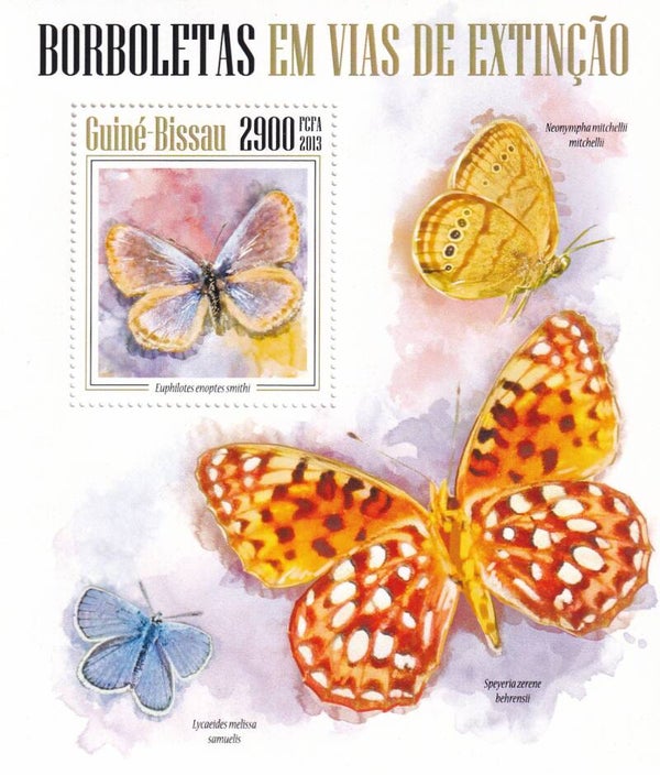 Guine Bissau - 2013 - Vlinders - Postfris