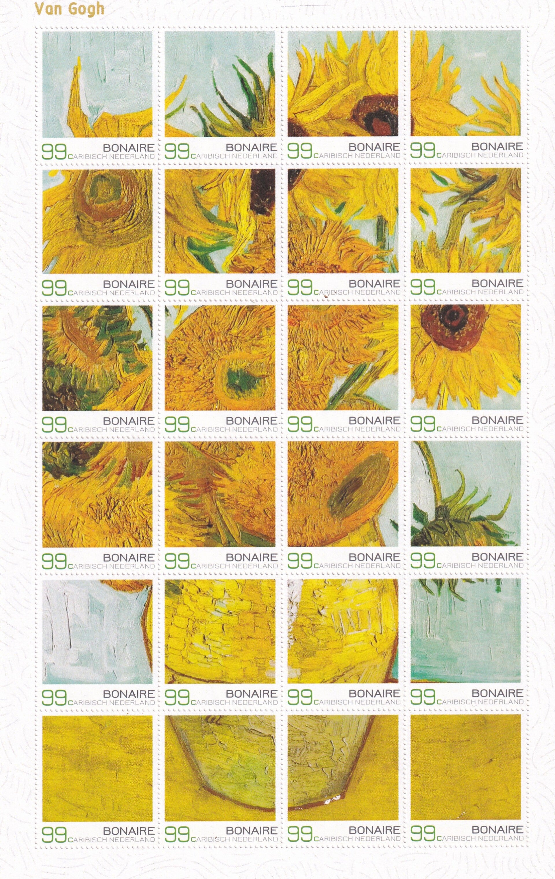 Bonaire - Van Gogh - Zonnebloemen - Postfris