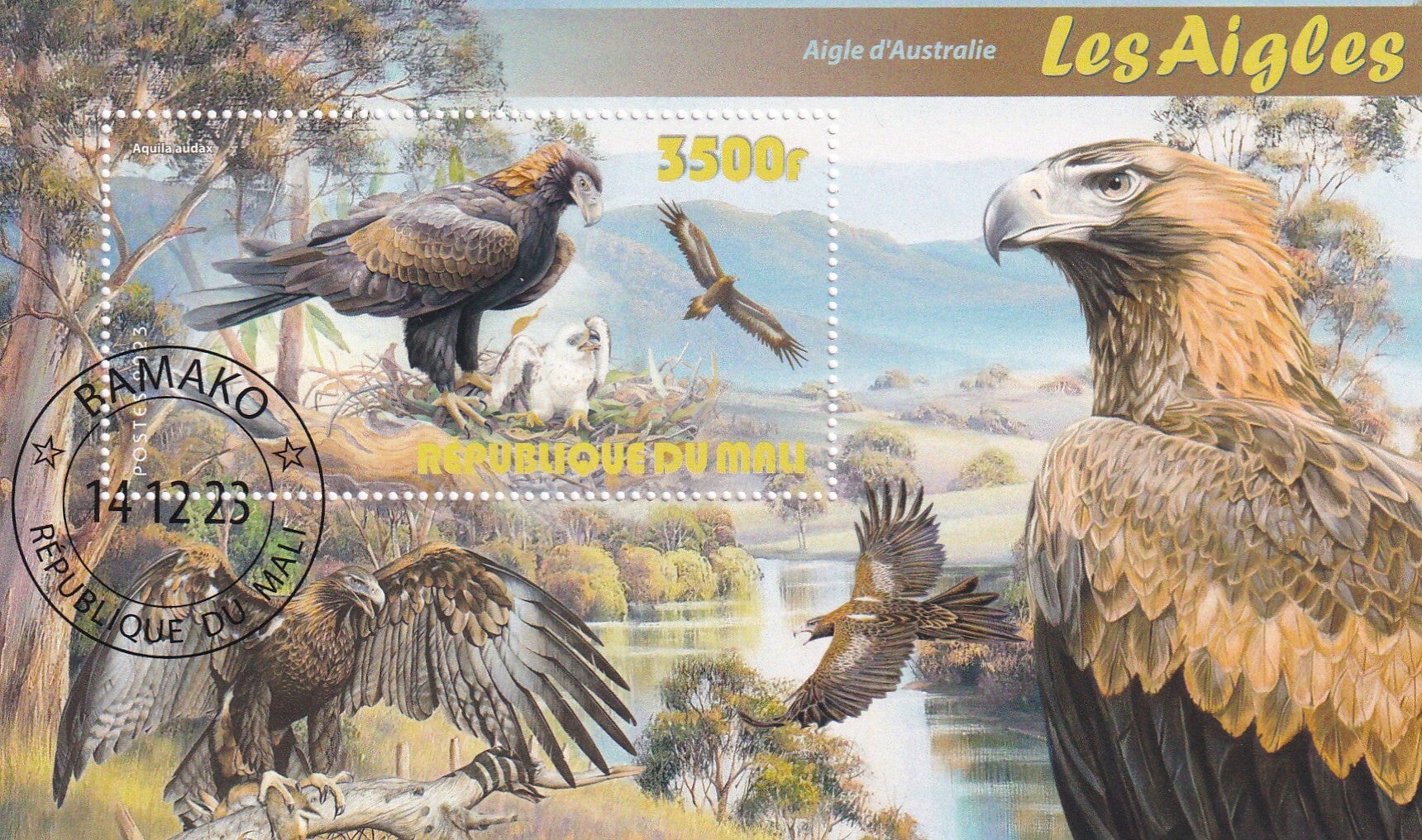 Mali - 2023 - Roofvogels - Gestempeld