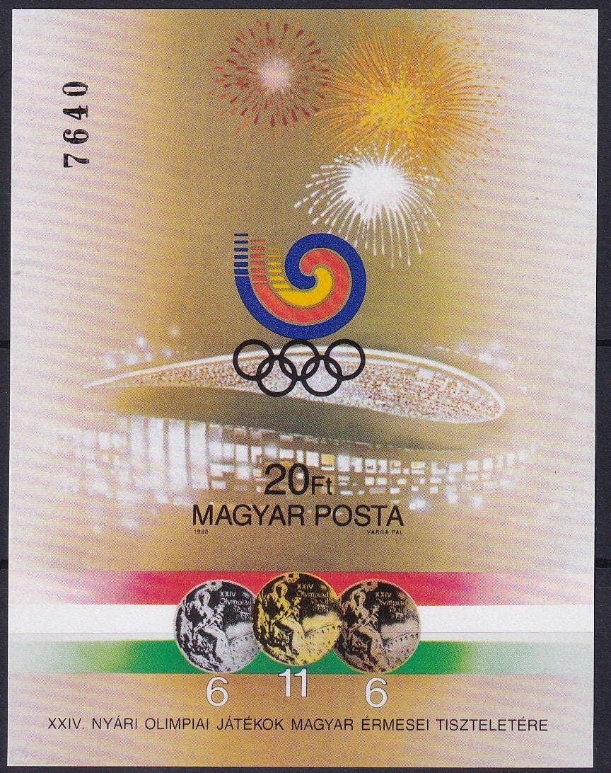 Hongarije - 1988 - Olympische spelen - Ongetand - Postfris