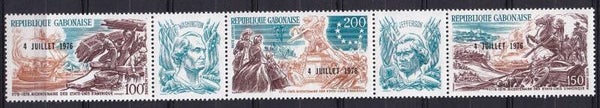 Gabon - 1976 - 200 jaar USA met opdruk - Postfris
