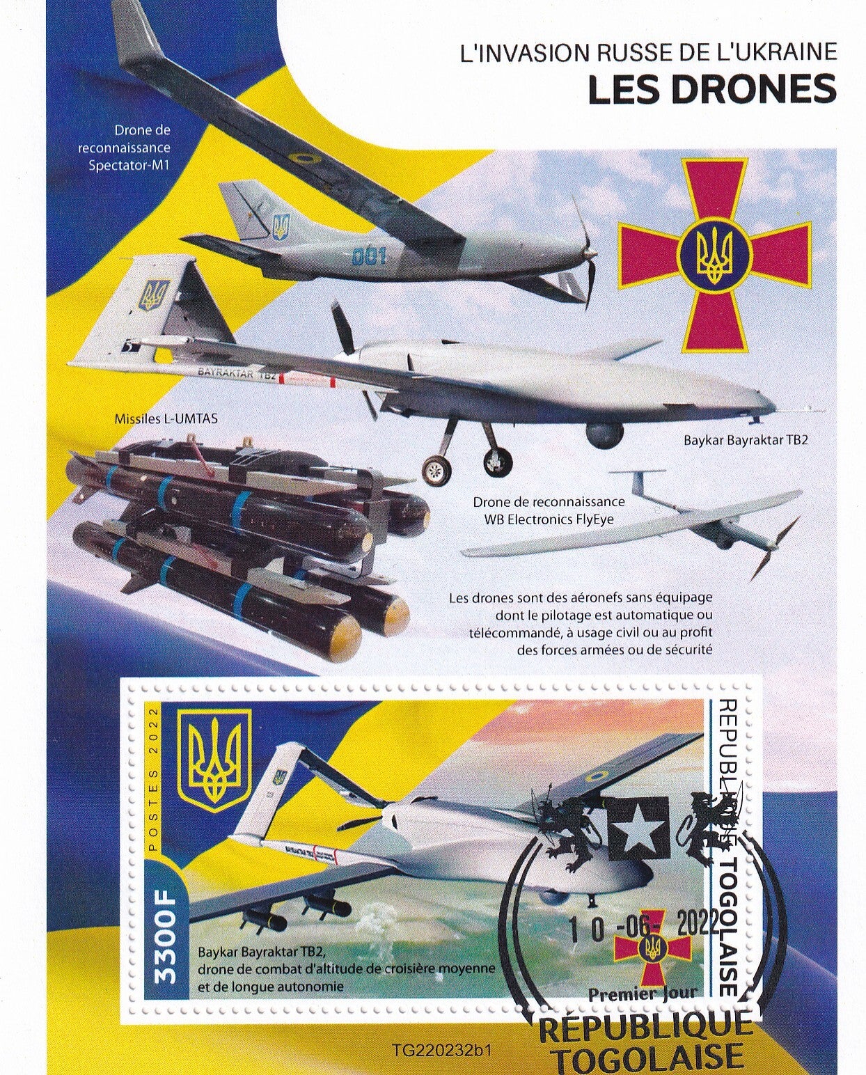 Togo - 2022 - Oorlog Oekraine - Gestempeld