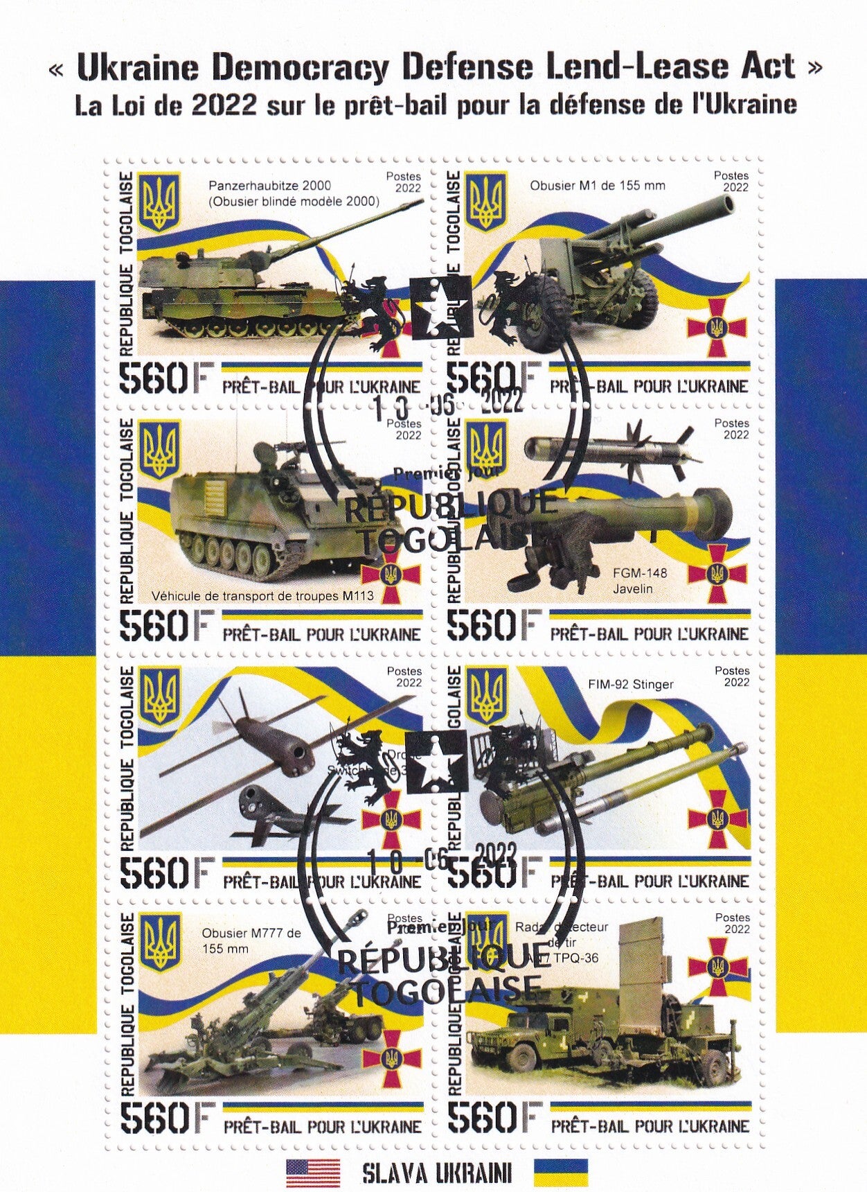 Togo - 2022 - Oorlog Oekraine - Gestempeld