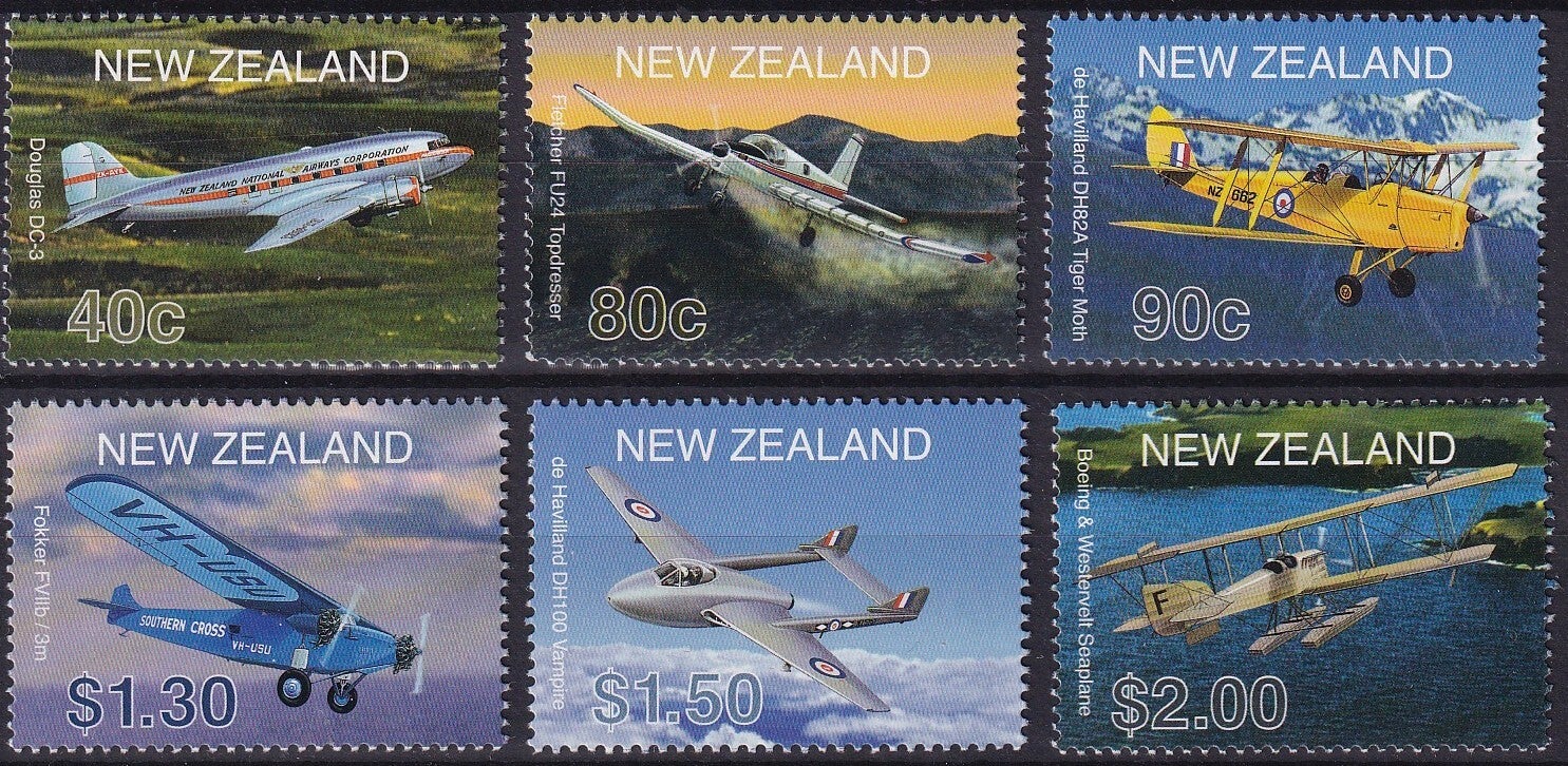 Nieuw Zeeland - 2001 - Vliegtuigen - Postfris