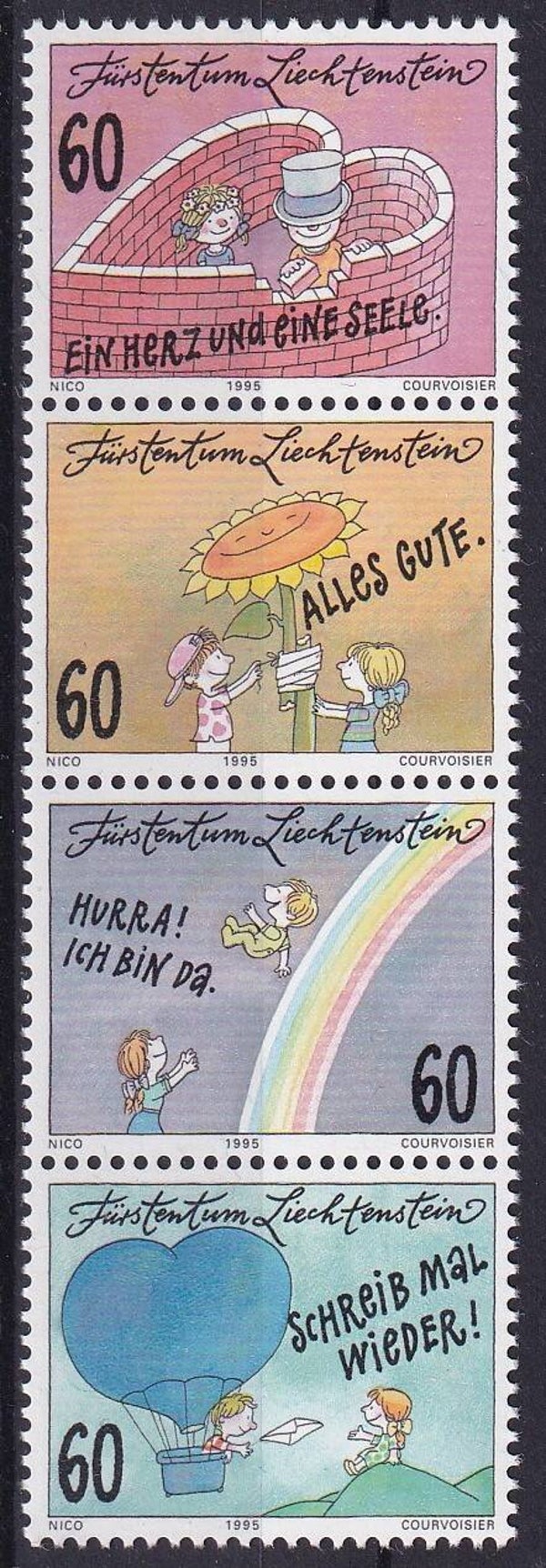 Liechtenstein - 1995 - Greetings - Postfris