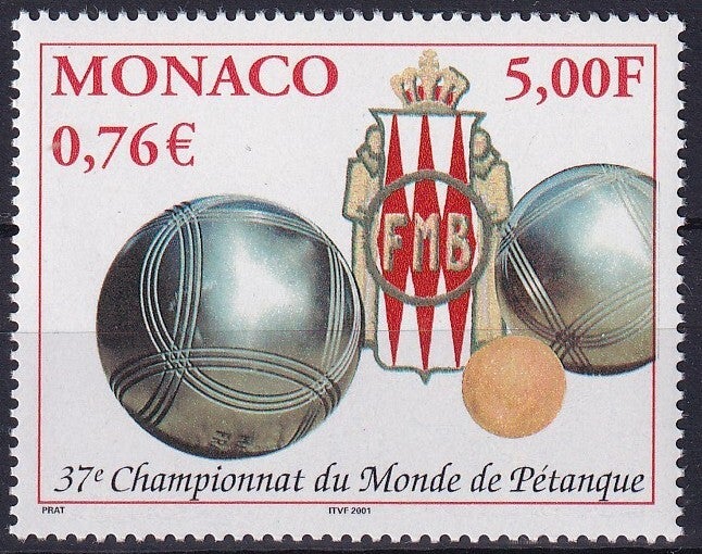 Monaco - 2001 - Petanque - Postfris