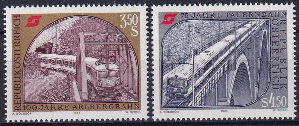 Oostenrijk - 1984 - Treinen - Postfris