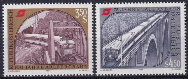 Oostenrijk - 1984 - Treinen - Postfris