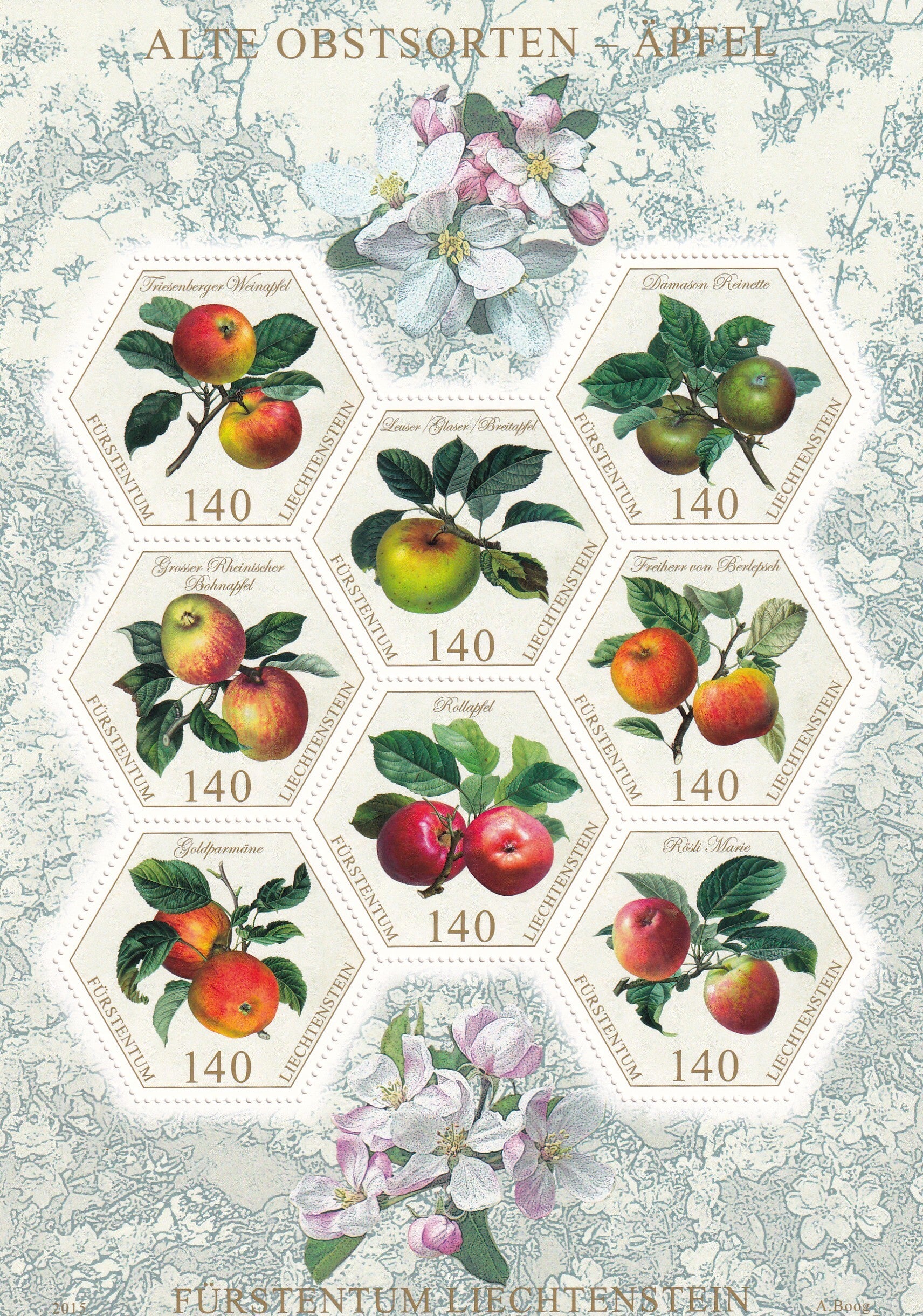 Liechtenstein - 2015 - Appels - Postfris
