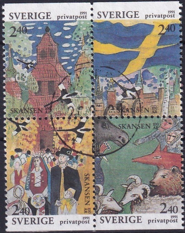 Zweden - 1991 - Skansen - Gestempeld