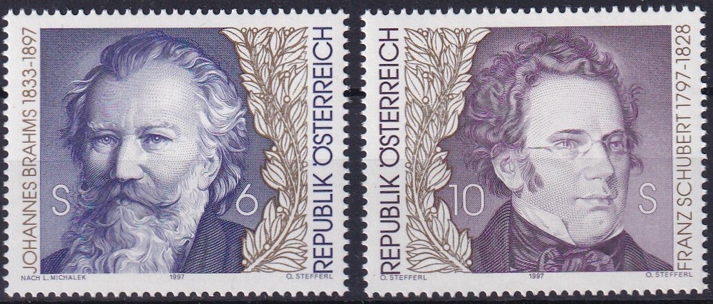 Oostenrijk - 1997 - Brahms / Schubert - Postfris
