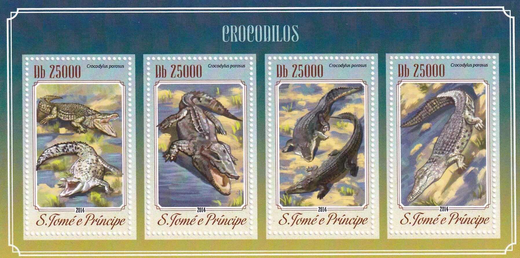 S.Tome et Principe - 2014 - Krokodillen - Postfris