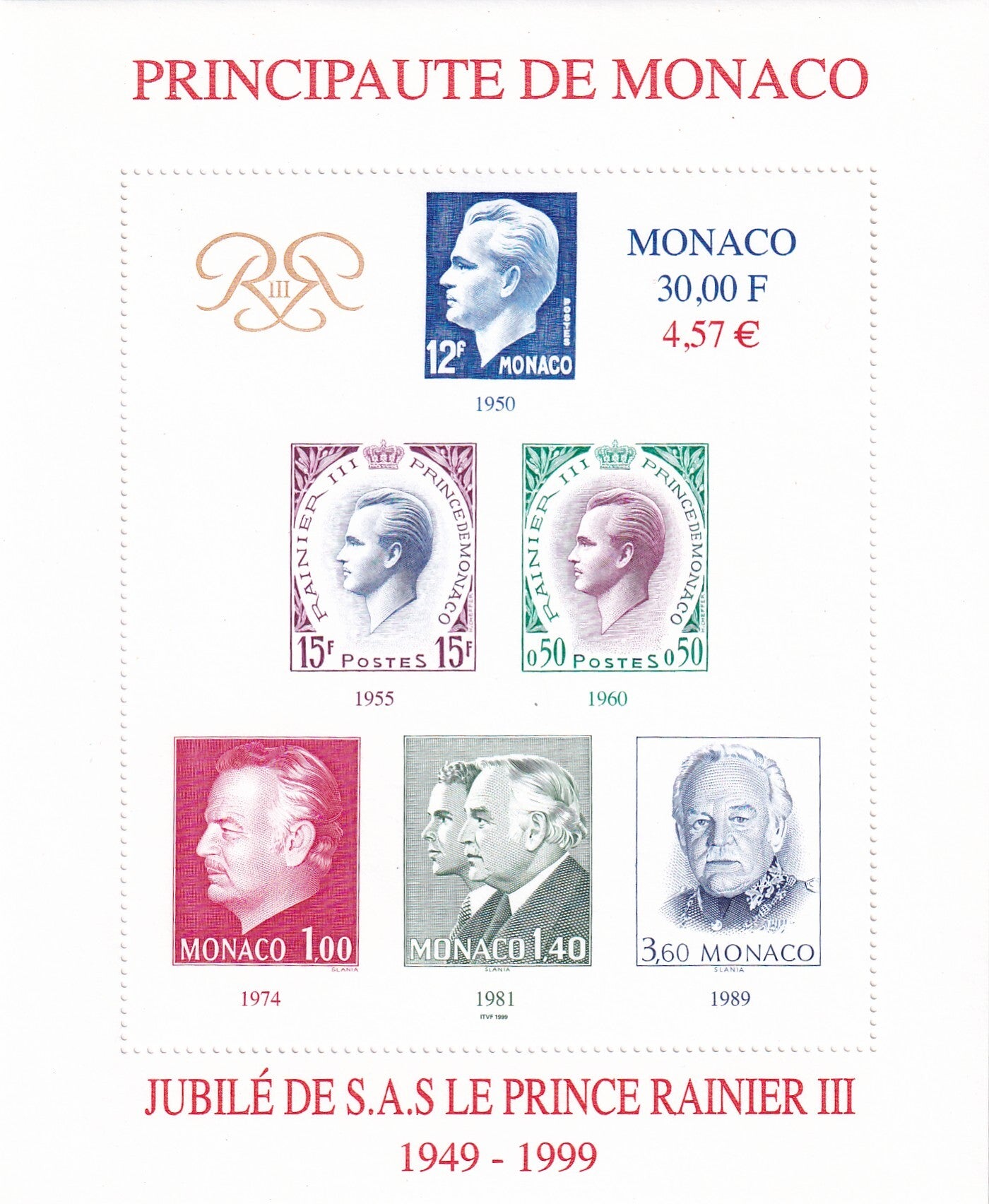 Monaco - 1999 - Gouden jubileum - Postfris