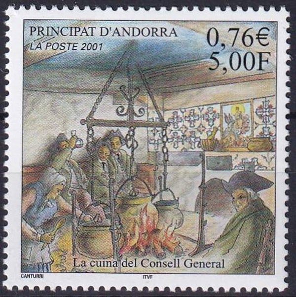 Frans Andorra - 2001 - Antieke keuken - Postfris
