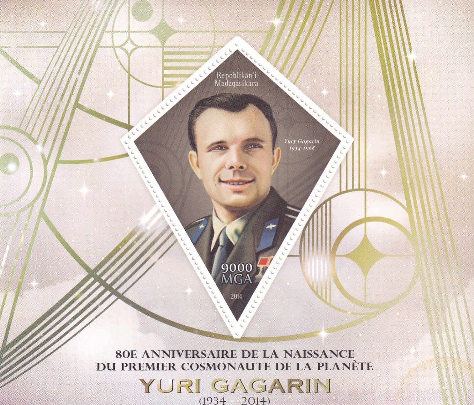 Madagaskar - 2014 - Y Gagarin - Postfris