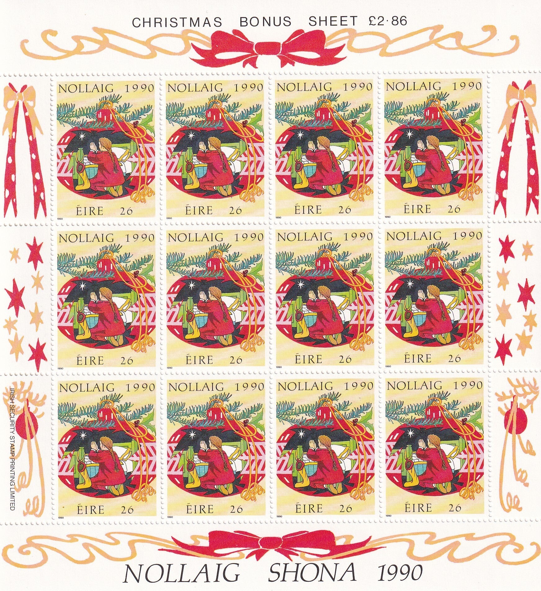 Ierland - 1990 - Kerst - Postfris