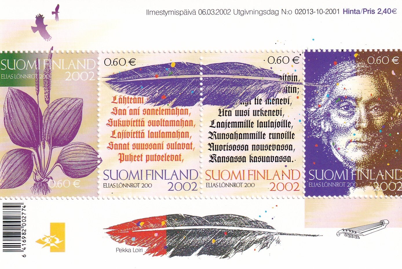Finland - 2002 - E.Lonnrot - Postfris