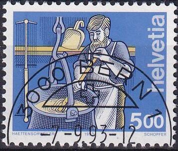 Zwitserland - 1993 - Kaas maken - Gestempeld