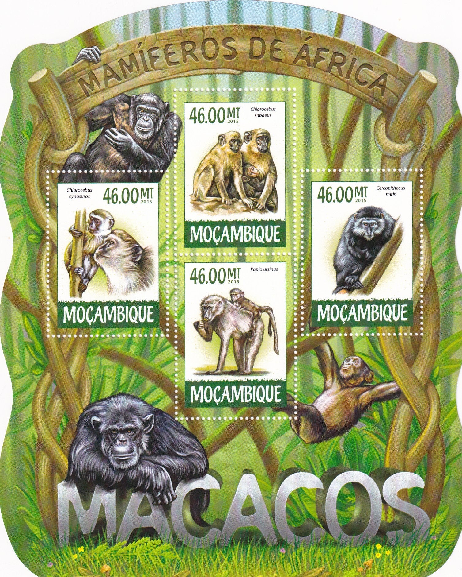 Mozambique - 2015 - Apen - Postfris