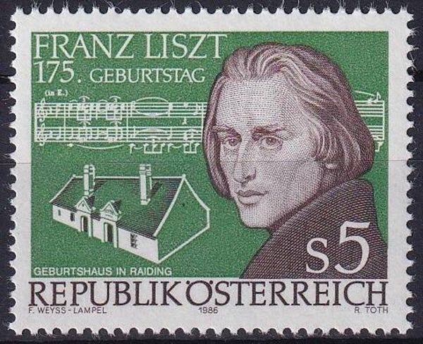 Oostenrijk - 1986 - F.Liszt - Postfris