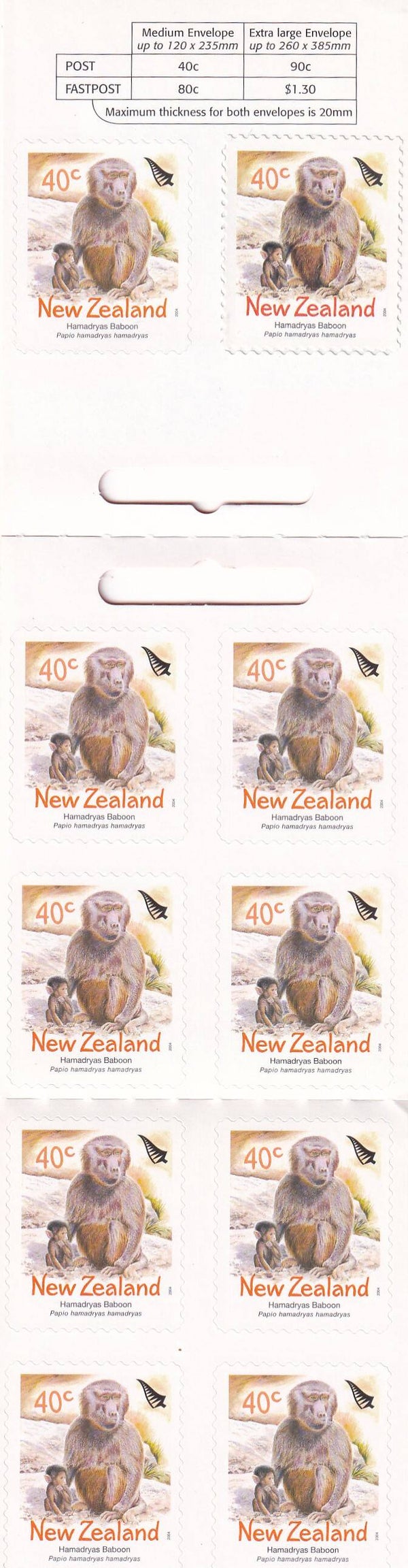Nieuw Zeeland - 2004 - Aap - Boekje - Postfris