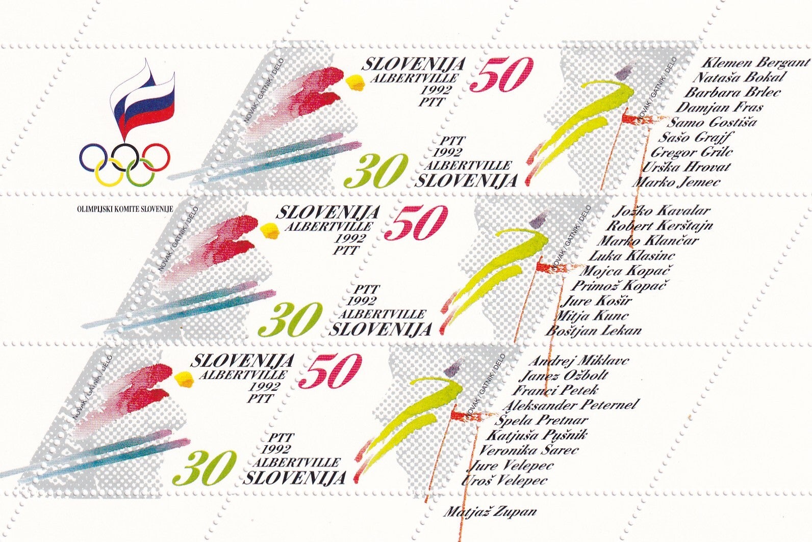 Slovenie - 1992 - Olympische spelen - Postfris