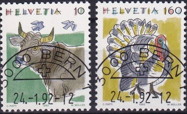 Zwitserland - 1992 - Definitives - Gestempeld