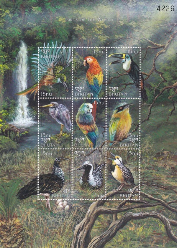 Bhutan - 1999 - Vogels - Postfris
