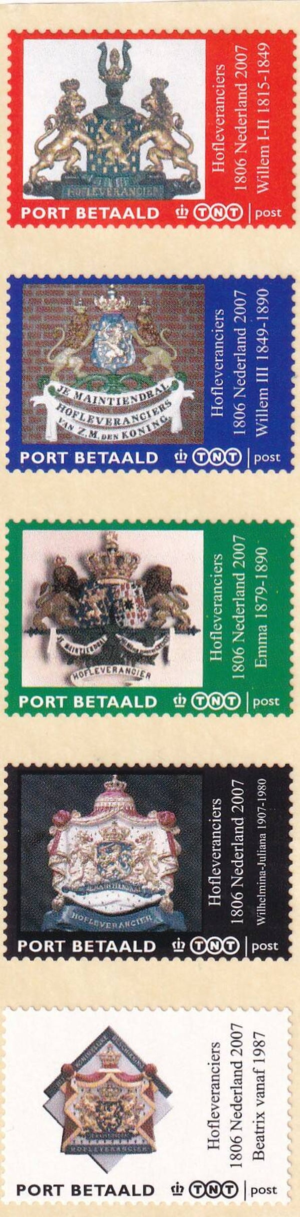 Nederland - 2007 - Hofleveranciers - Postfris