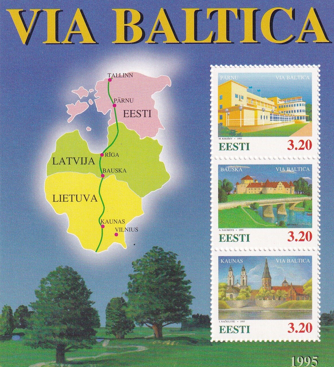 Estland - 1995 - Via Baltica - Postfris